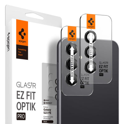 Husa Spigen Glas.tr EZ Fit Optik Camera Protector pentru Samsung Galaxy S23 FE - Negru 2 Pcs.