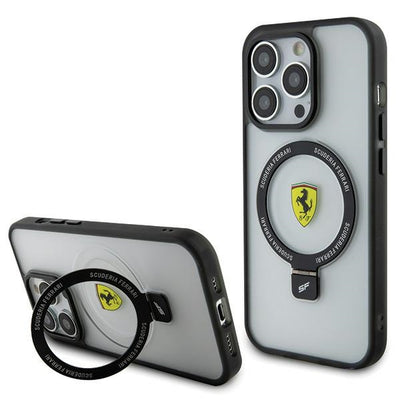 Suport auto Ferrari iPhone 15 Pro 6.1" Transparent Hardcase Ring Stand 2023 Collection Magsafe
