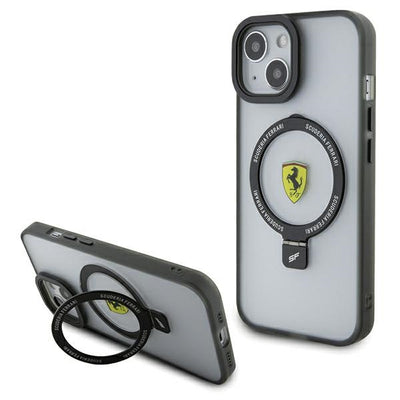 Suport auto Ferrari iPhone 15 6.1" Transparent Hardcase Ring Stand 2023 Collection Magsafe