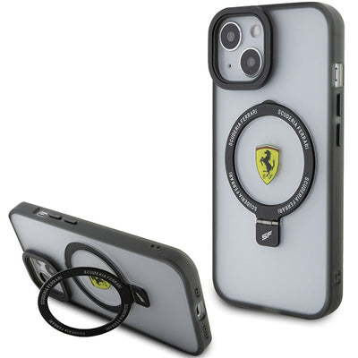 Suport auto Ferrari iPhone 15 6.1" Negru/Negru Hardcase Ring Stand 2023 Collection Magsafe