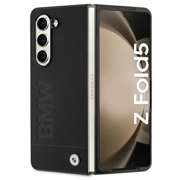 Husa BMW Signature Logo Imprint pentru Samsung Galaxy Z Fold 5 - Negru
