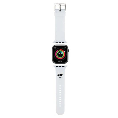 Curea Karl Lagerfeld 3D Rubber Choupette Head pentru Apple Watch 42/44/45/49mm - Alb