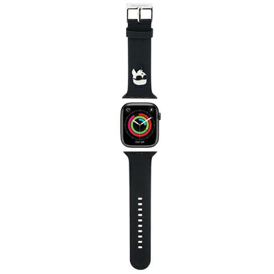 Curea Karl Lagerfeld 3D Rubber Karl Head pentru Apple Watch 42/44/45/49mm - Negru