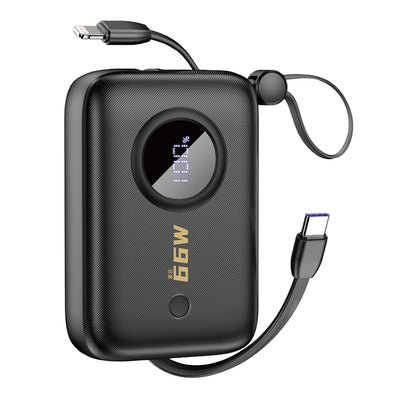 Cablu Dudao K14 10000mAh Acumulator extern cu Usb-c / Lightning - Negru