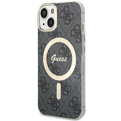 Husa Guess IML 4G Magsafe pentru iPhone 15 - Negru