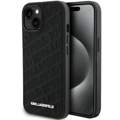 Husa Karl Lagerfeld Quilted K Pattern pentru iPhone 15 Plus / 14 Plus - Negru