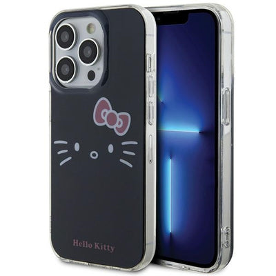 Husa Hello Kitty IML Kitty Face pentru iPhone 14 Pro - Negru