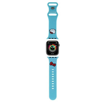 Curea Hello Kitty Silicone Kitty Head pentru Apple Watch 38/40/41mm - Albastru