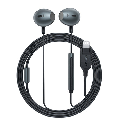 Casti Acefast L1 In-ear cu Lightning Connector, Microphone And Remote Control 1.2 M - Negru