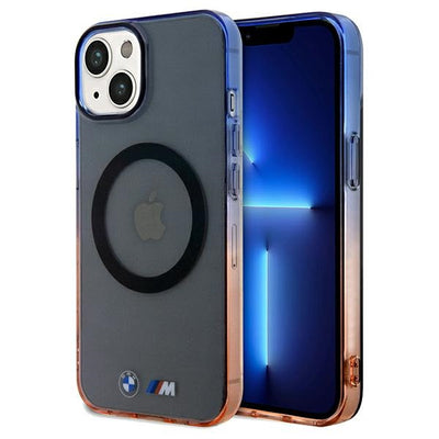 Husa BMW Gradient Bumper Magsafe pentru iPhone 15 Plus / 14 Plus - Gri