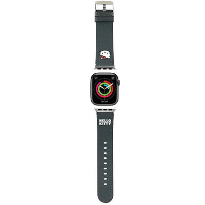 Curea Hello Kitty Kitty Head pentru Apple Watch 38/40/41mm - Negru