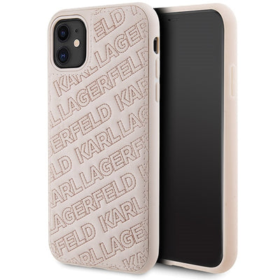 Husa Karl Lagerfeld Quilted K Pattern pentru iPhone 11 / Xr - Roz