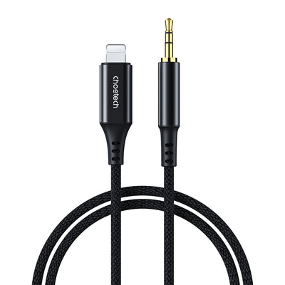 Cablu Choetech Lighting / Mini Jack 3.5mm 2 M - Negru