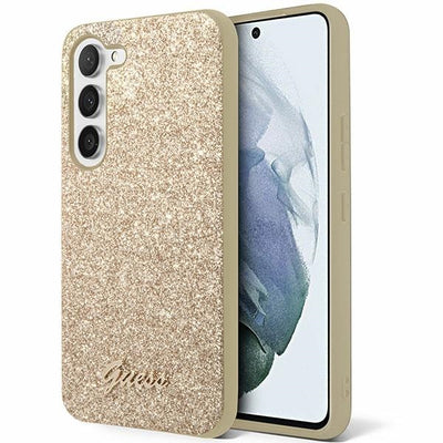 Husa Guess Glitter Script pentru Samsung Galaxy S24+ - Auriu