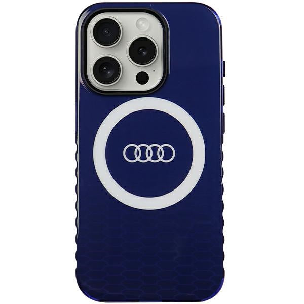 Husa Audi IML Big Logo Magsafe pentru iPhone 15 Pro - Albastru
