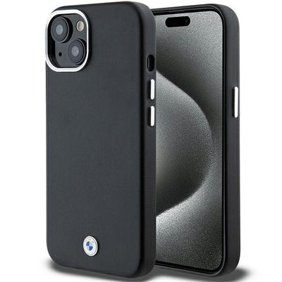 Husa BMW Signature Wrapped Metal Magsafe pentru iPhone 14/15/13 - Negru