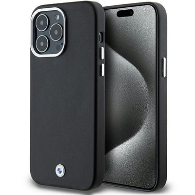 Husa BMW Signature Wrapped Metal Magsafe pentru iPhone 15 Pro Max - Negru