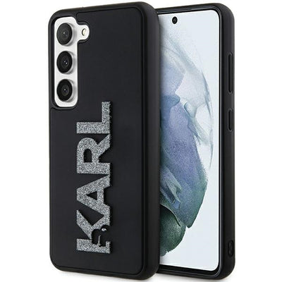 Husa Karl Lagerfeld 3D Rubber Glitter Logo pentru Samsung Galaxy S23+ - Negru