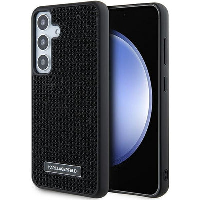 Husa Karl Lagerfeld Rhinestone Metal Logo pentru Samsung Galaxy S24 - Negru