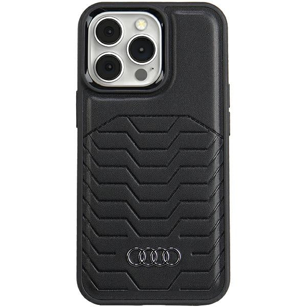 Husa Audi Synthetic Leather cu Magsafe pentru iPhone 13 Pro / 13 - Negru