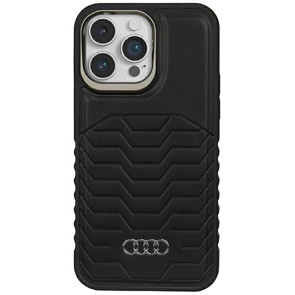 Husa Audi Synthetic Leather cu Magsafe pentru iPhone 14 Pro - Negru