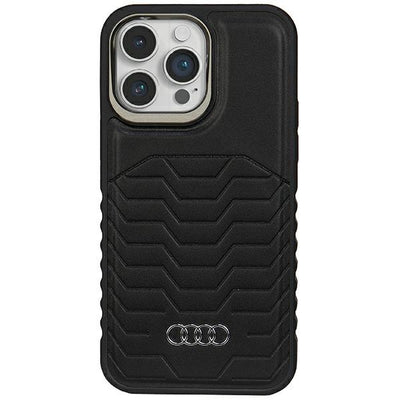 Husa Audi Synthetic Leather cu Magsafe pentru iPhone 14 Pro - Negru