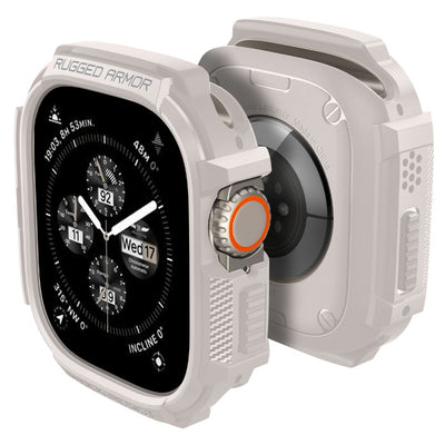 Husa Spigen Rugged Armor pentru Apple Watch Ultra 1 / 2 (49mm) - Bej