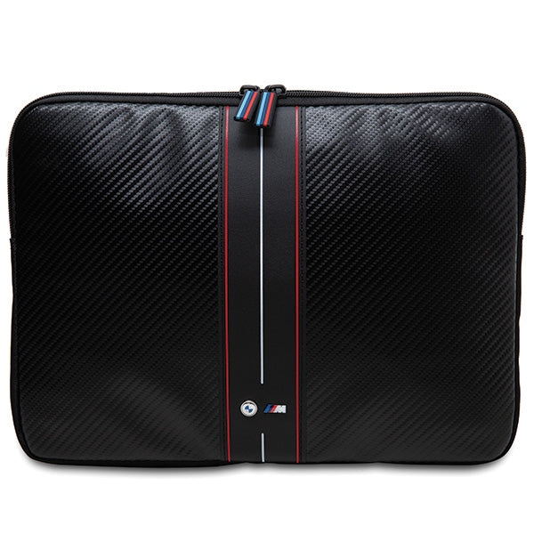 Geanta laptop BMW Carbon & Rosu Stripe 14" - Negru