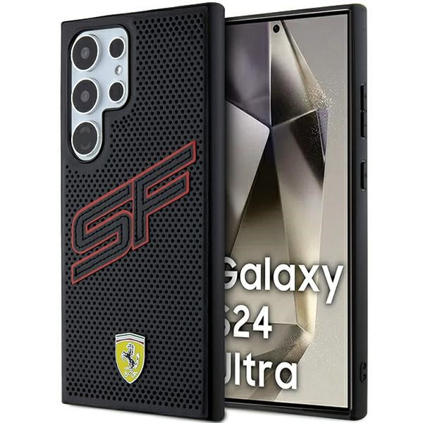 Husa Ferrari Big SF Perforated pentru Samsung Galaxy S24 Ultra - Negru