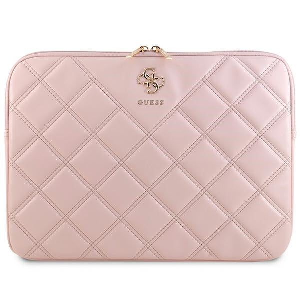 Husa laptop Guess Quilted 4G Cover pentru A 14" Laptop - Roz