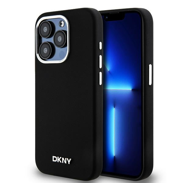 Husa Dkny Liquid Silicone Small Metal Logo Magsafe Na iPhone 14 Pro - Negru