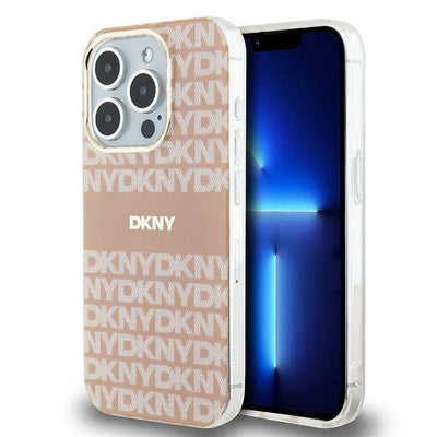 Husa Dkny IML Mono & Stripe Magsafe pentru iPhone 14 Pro - Roz