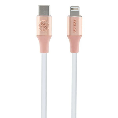 Cablu Guess Ebossed Logo Usb-c / Lightning 1.5m Fast Charging - Roz