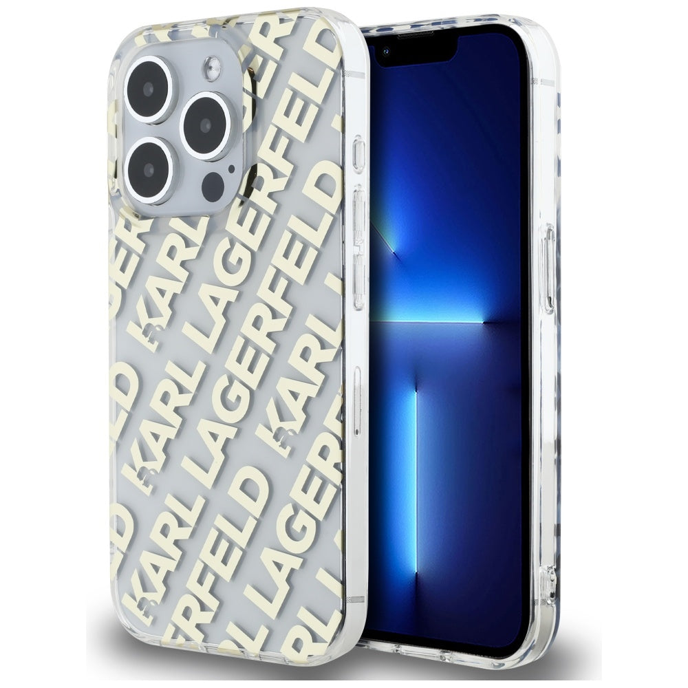 Husa Karl Lagerfeld IML Fullover Logo pentru iPhone 15 Pro Max - Auriu