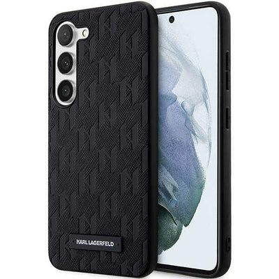 Husa Karl Lagerfeld Saffiano Mono Metal Logo pentru Samsung Galaxy S24+ - Negru
