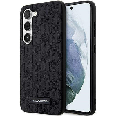 Husa Karl Lagerfeld Saffiano Mono Metal Logo pentru Samsung Galaxy S24 - Negru