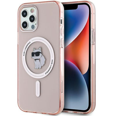 Husa Karl Lagerfeld IML Choupette Magsafe pentru iPhone 12/12 Pro - Roz