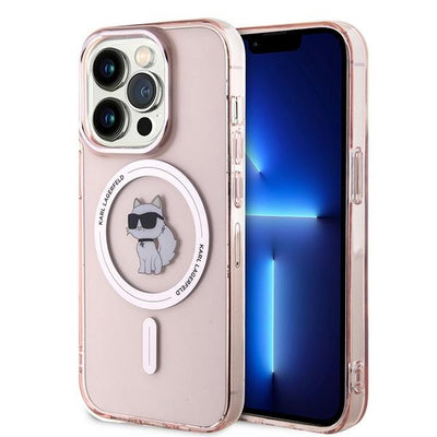 Husa Karl Lagerfeld IML Choupette Magsafe pentru iPhone 14 Pro - Roz