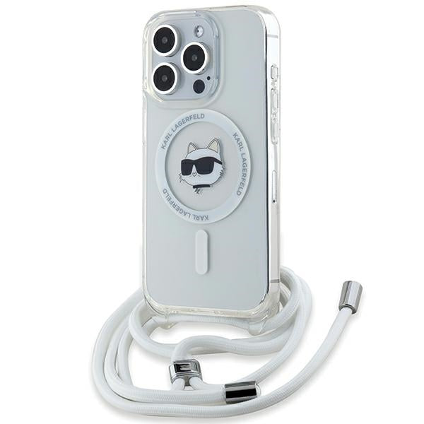 Husa Karl Lagerfeld IML Choupette Head & Cord Magsafe pentru iPhone 14 Pro Max - Transparent
