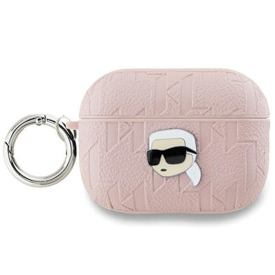 Husa Karl Lagerfeld Monogram Karl Head pentru AirPods Pro 2 - Roz