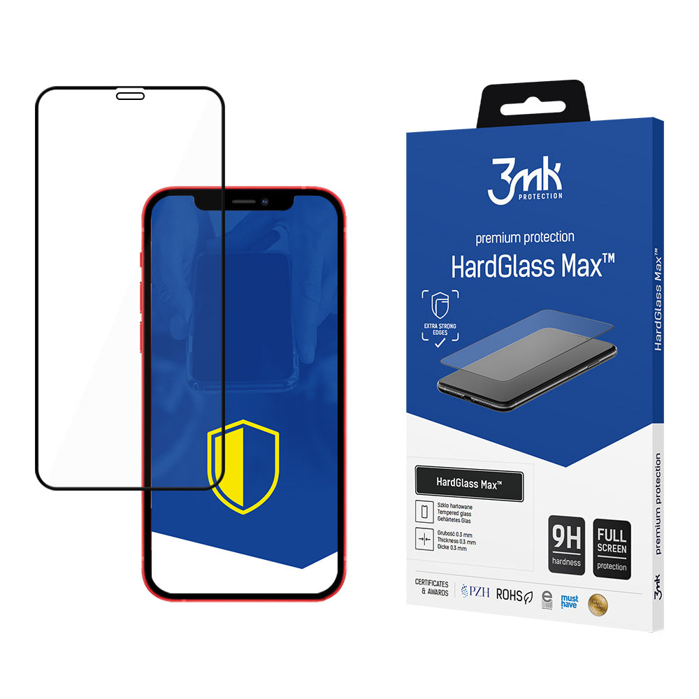 Folie 9H 3mk Hardglass Max™ Glass pentru iPhone 12 Pro Max