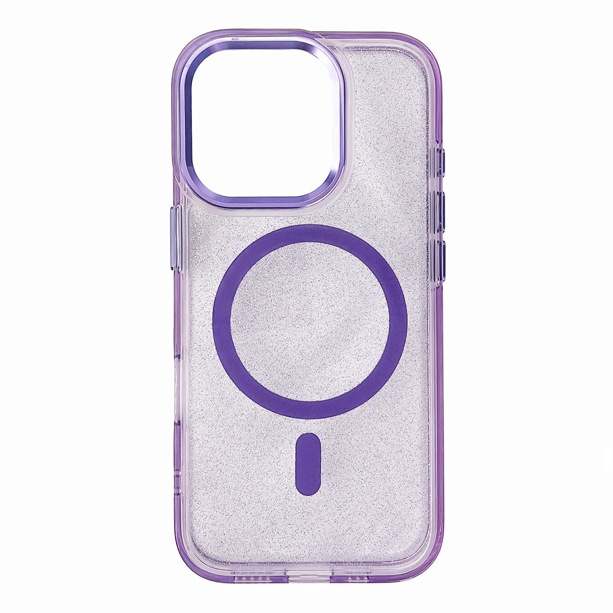 Husa Glitter Magsafe pentru iPhone 16 Pro - Mov cu Glitter
