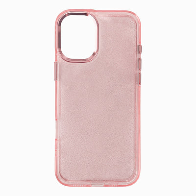 Husa Glitter pentru iPhone 16 - Roz cu Glitter