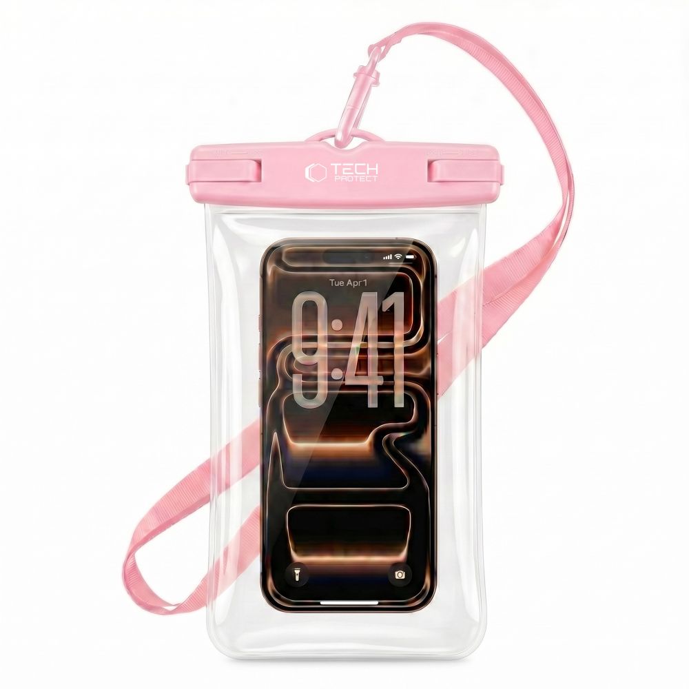 Husa Tech-protect Waterproof Uwc7 Waterproof pentru Devices Up To 6.9" - Roz