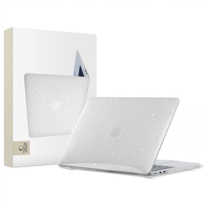 Husa Tech-protect Smartshell pentru MacBook Air 13" M2 / M3 / 2022-2024 - Transparent-glitter