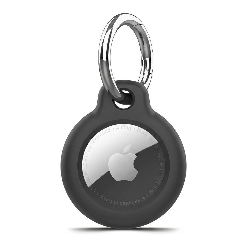 Husa Tech-protect Rough pentru Apple AirTag cu Ring - Negru