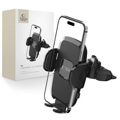 Suport Tech-protect V3 Car Phone pentru CD Drive - Negru