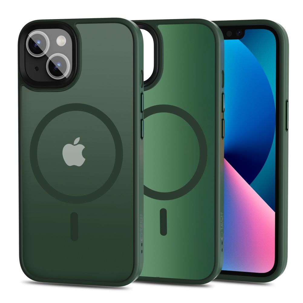 Husa Tech-protect Magmat Magsafe iPhone 13 - Matte Verde