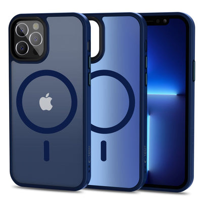 Husa Tech-protect Magmat Magsafe pentru iPhone 12 / 12 Pro - Matte Bleumarin