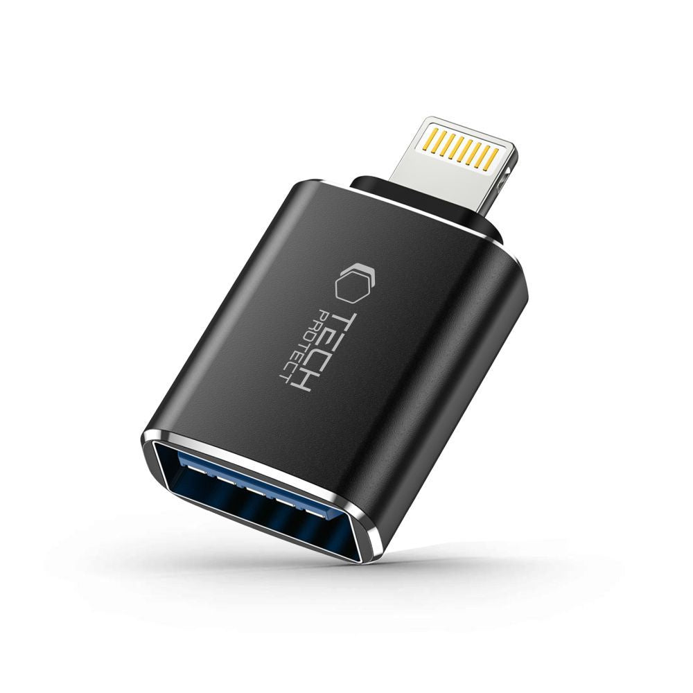 Adaptor Tech-protect Ultraboost Lightning (Male) / Usb-a (Female) OTG - Negru